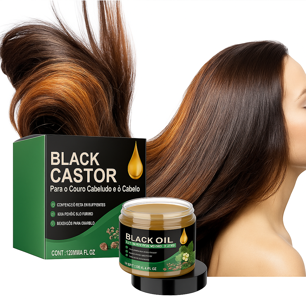 Black Castor Oil — Nutrição Molecular e Crescimento Avançado para Couro Cabeludo e Fios