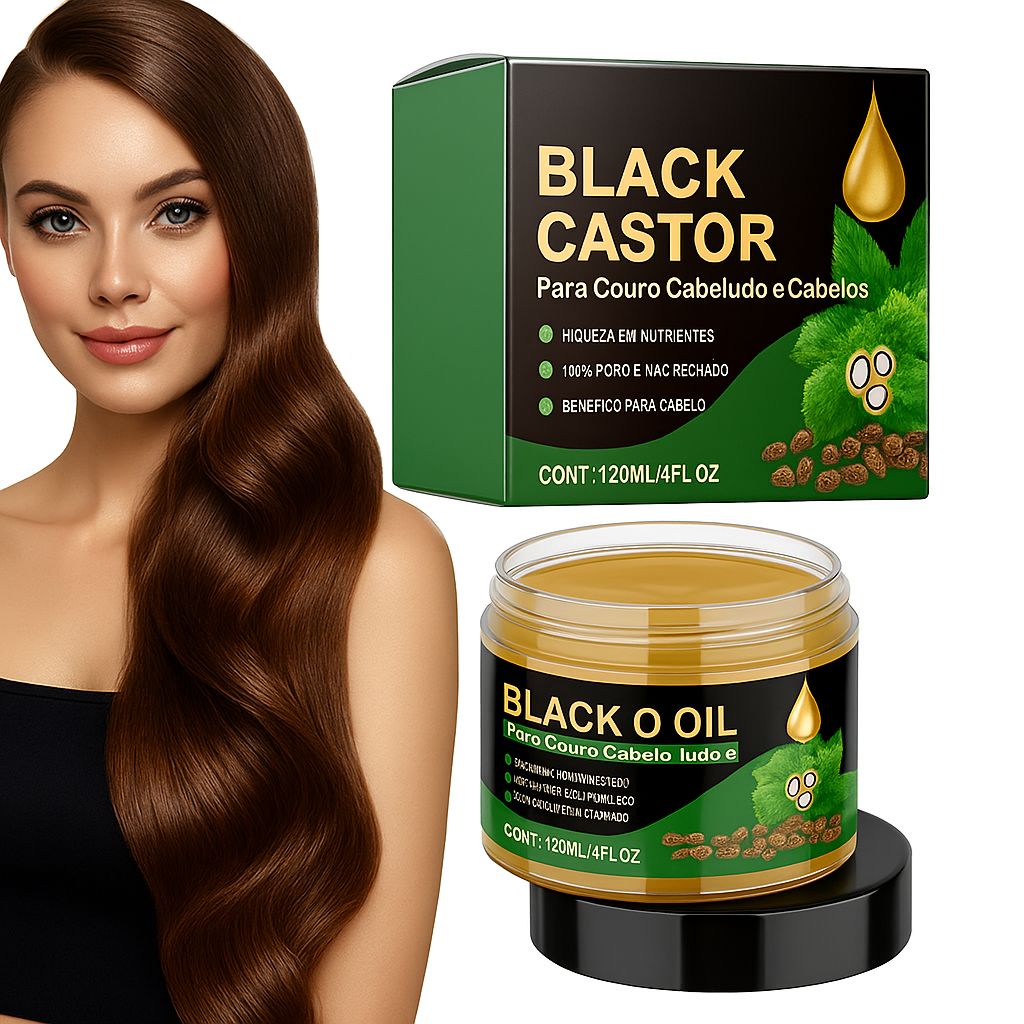 Black Castor Oil — Nutrição Molecular e Crescimento Avançado para Couro Cabeludo e Fios