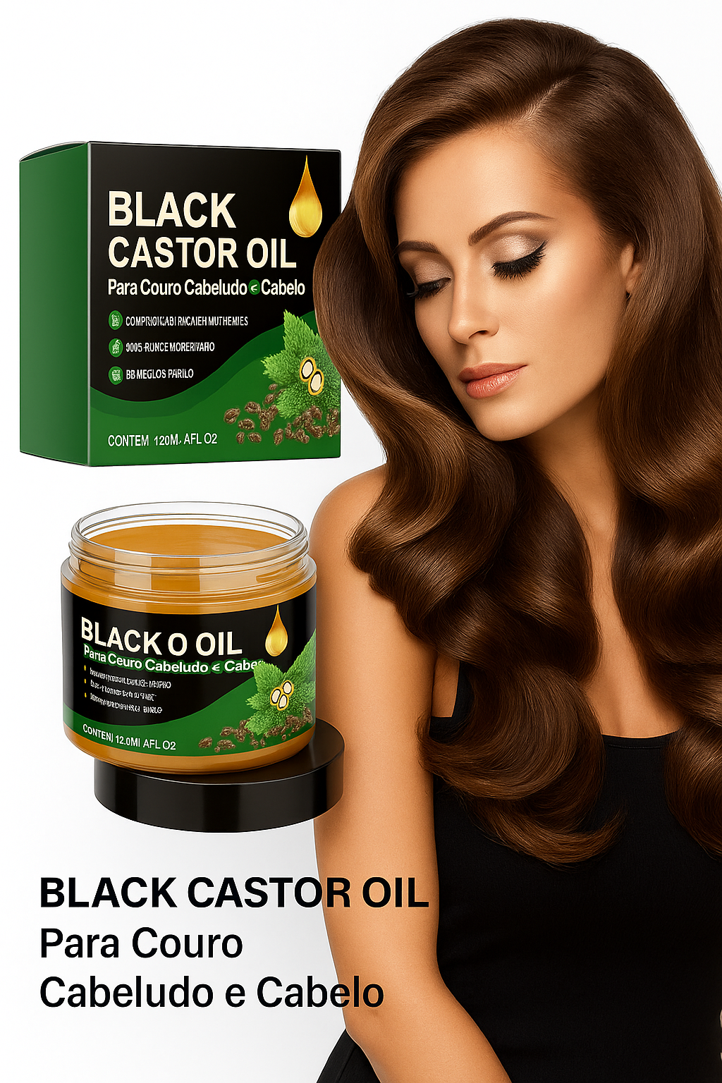 Black Castor Oil — Nutrição Molecular e Crescimento Avançado para Couro Cabeludo e Fios