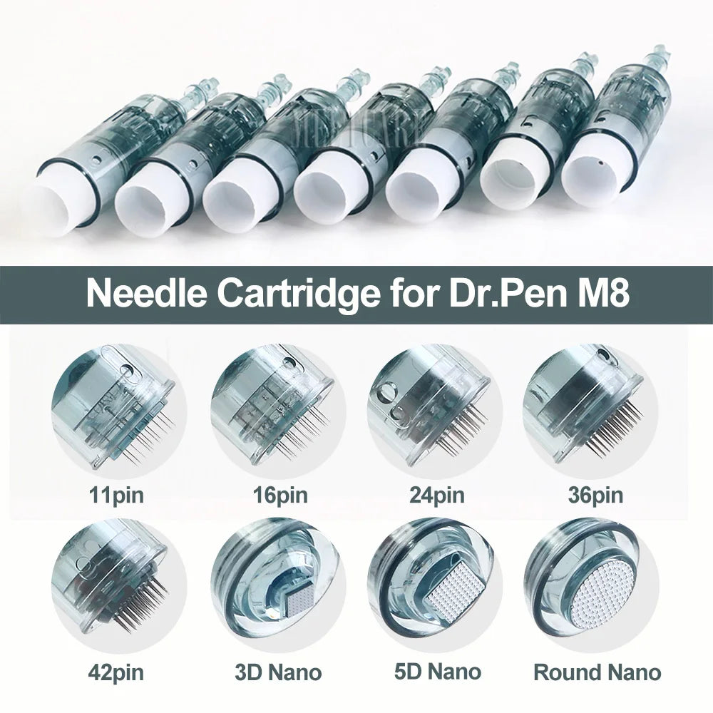 Cartuchos Dr. Pen Ultima M8 Precision Line — Microagulhas MEETCARE Cirúrgicas de Alto Desempenho e Encaixe Baioneta Premium