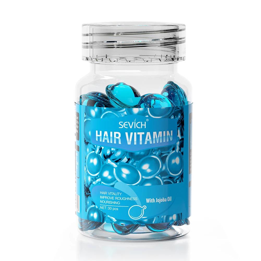 Magic Hair Vitamin – Cápsulas Reconstrutoras com Óleo de Argan & Queratina para Brilho, Maciez e Recuperação Profunda