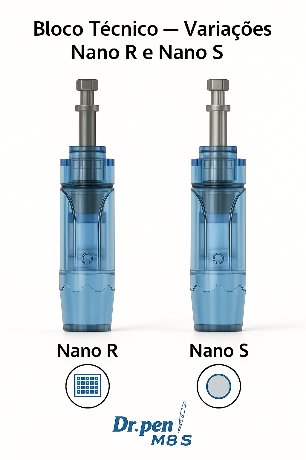 Cartuchos Dr. Pen M8S Precision Elite — Microagulhas de Engenharia Médica e Tecnologia Microneedling de Última Geração