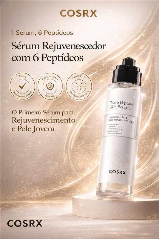 Sérum Booster Multipeptídeos com Niacinamida e Ácido Hialurônico – Reforço Avançado de Colágeno e Hidratação Profunda