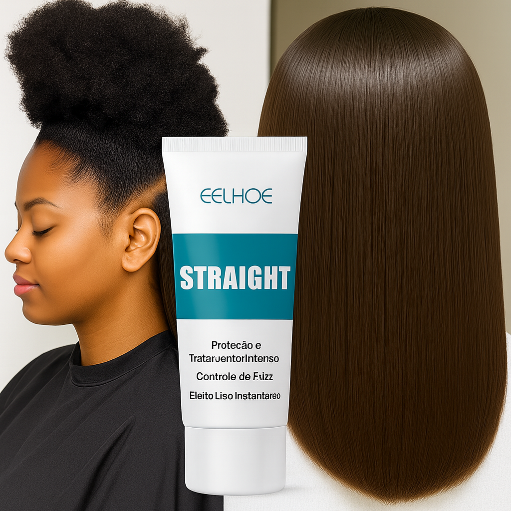 EELHOE STRAIGHT – Creme Alisante com Correção Proteica | Liso Perfeito, Controle de Frizz e Tratamento Intenso