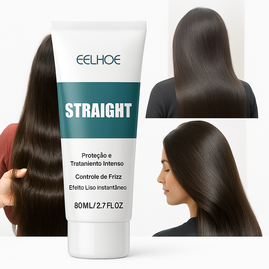EELHOE STRAIGHT – Creme Alisante com Correção Proteica | Liso Perfeito, Controle de Frizz e Tratamento Intenso