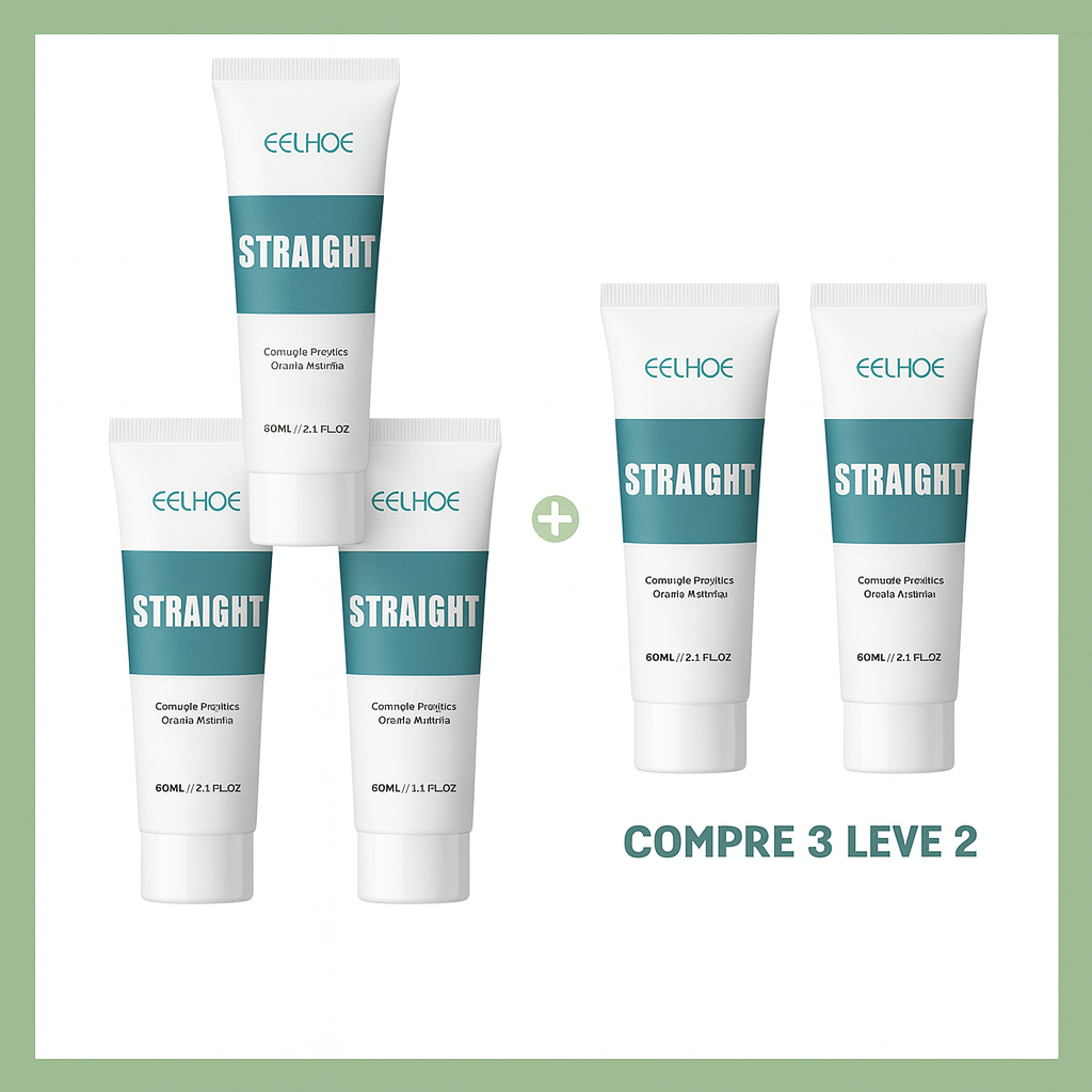 EELHOE STRAIGHT – Creme Alisante com Correção Proteica | Liso Perfeito, Controle de Frizz e Tratamento Intenso