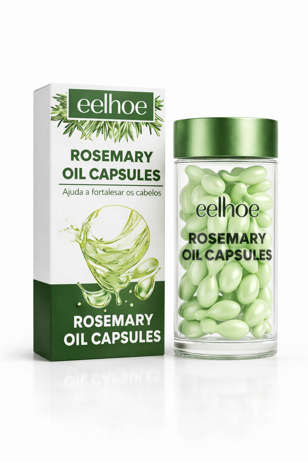 Vitamina Capilar EELHOE Rosemary Oil Capsules – Nutrição Profunda, Reparação e Manutenção do Efeito Liso