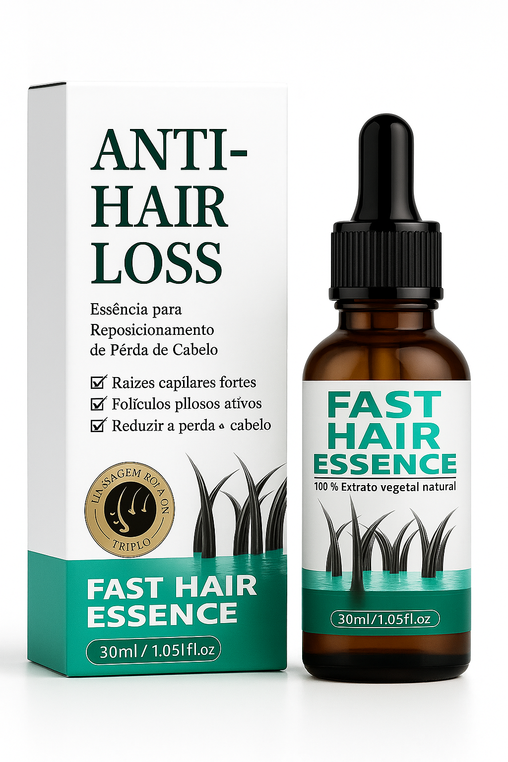 FAST HAIR ESSENCE – A Solução Definitiva para Reduzir a Queda e Reativar o Crescimento Capilar