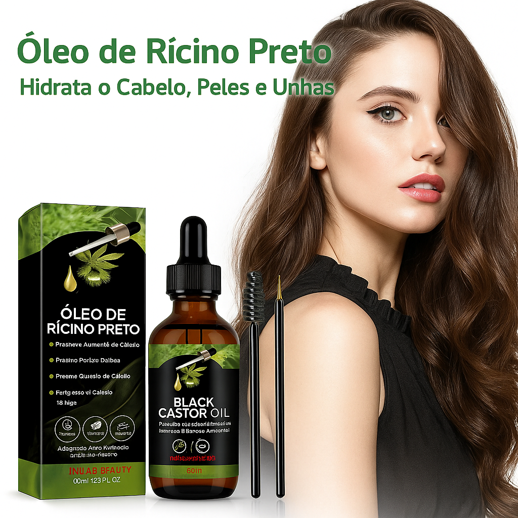 Black Castor Oil 60ml — Crescimento Acelerado e Fortalecimento Profundo dos Fios