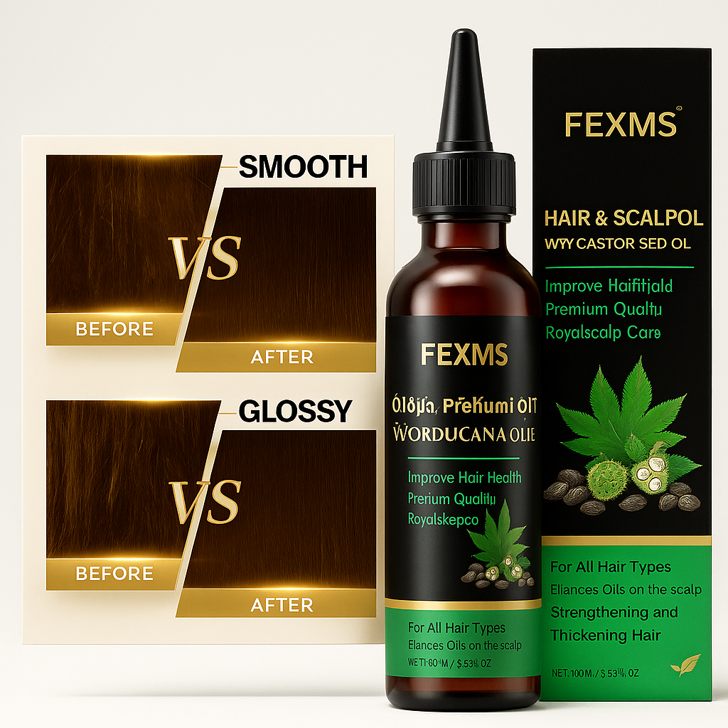 Óleo de Rícino Premium – Fortalecimento, Nutrição Profunda e Estímulo Avançado ao Crescimento Capilar