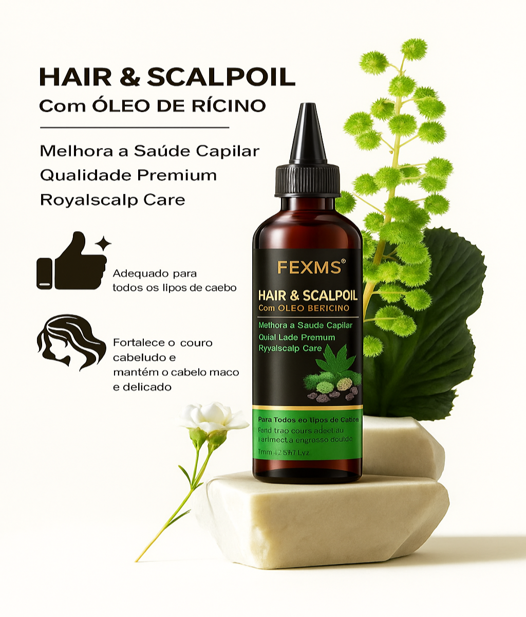 Óleo de Rícino Premium – Fortalecimento, Nutrição Profunda e Estímulo Avançado ao Crescimento Capilar