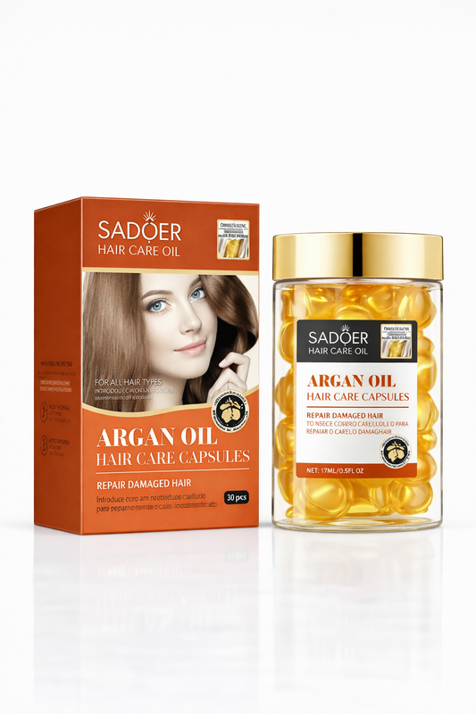 Vitamina Capilar SADOER HAIR CARE OIL – Cápsulas Nutritivas com Óleo de Argan e Complexo Multiprotetor Avançado