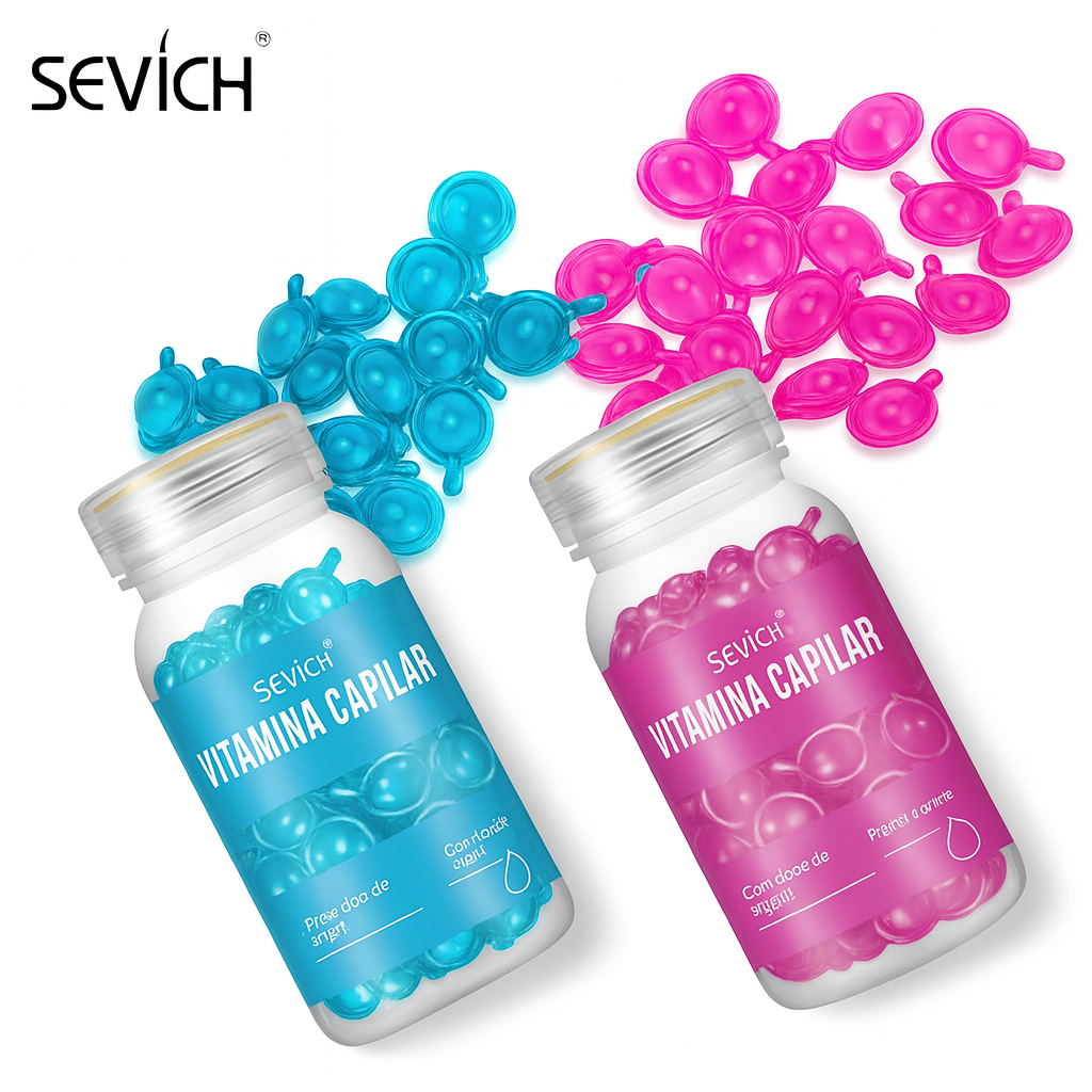 Magic Hair Vitamin – Cápsulas Reconstrutoras com Óleo de Argan & Queratina para Brilho, Maciez e Recuperação Profunda