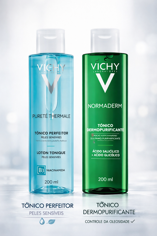 Vichy Normaderm Toner Purificante 200ml – Limpeza Profunda dos Poros, Controle de Oleosidade e Equilíbrio da Pele