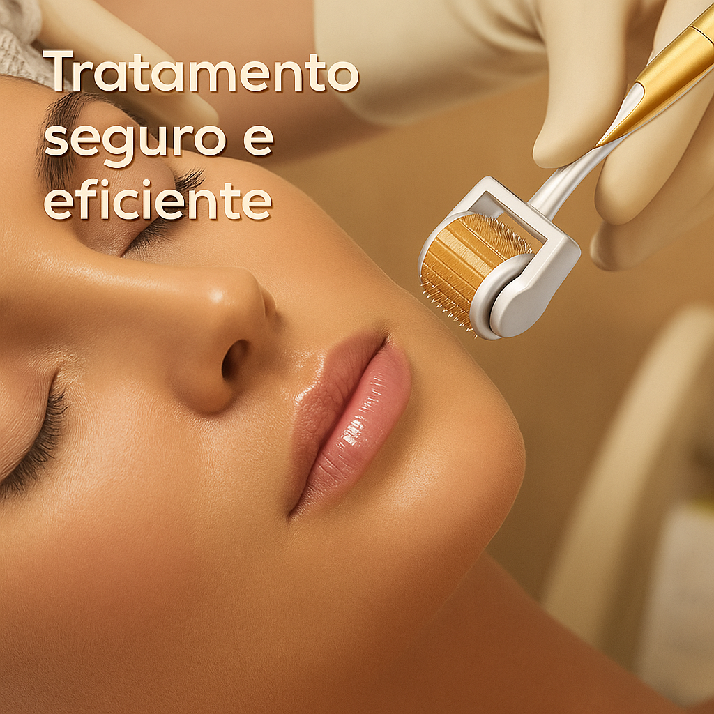 ZGTS Derma Roller 192 Agulhas de Titânio — Sistema Profissional de Microagulhamento para Estímulo Capilar e Rejuvenescimento Facial