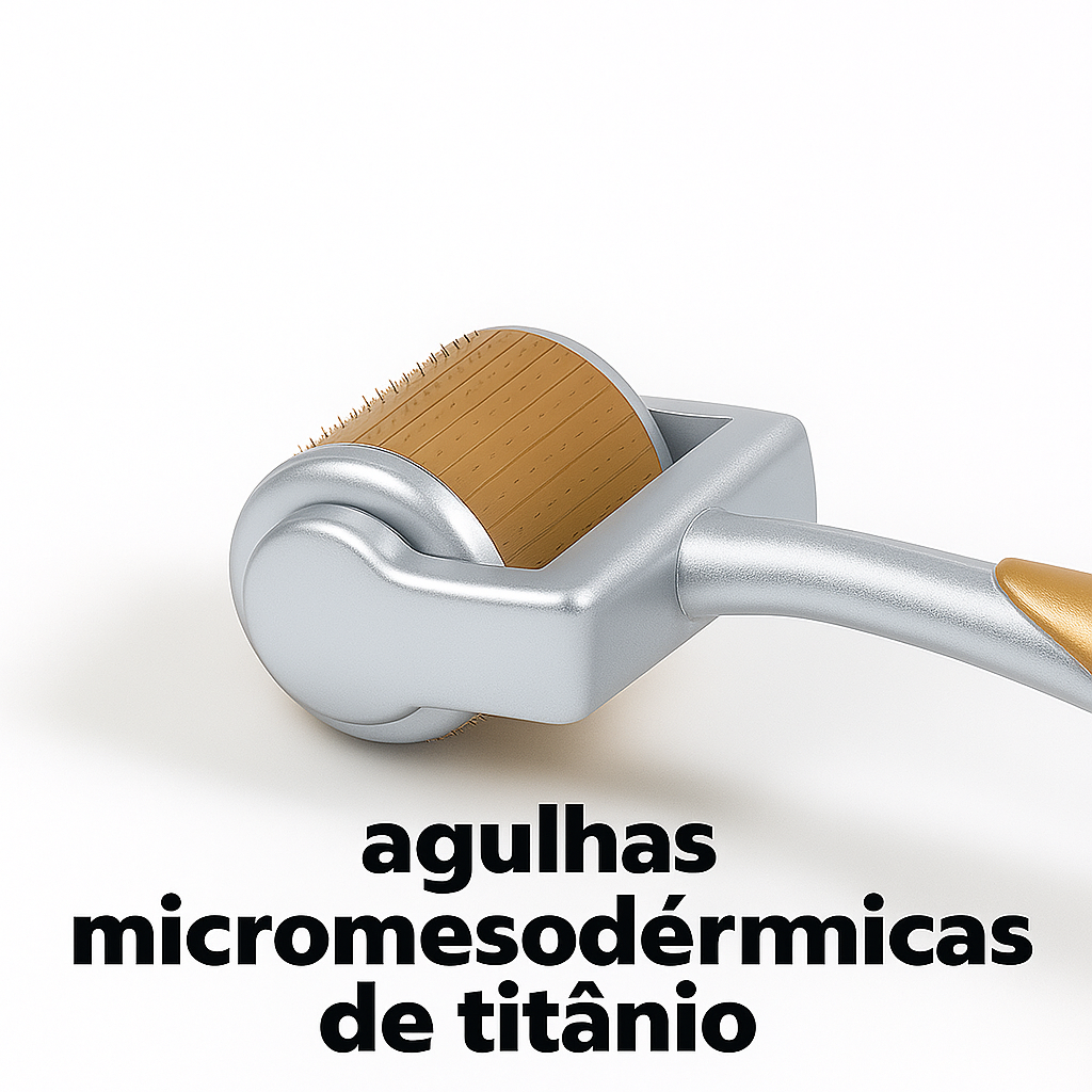 ZGTS Derma Roller 192 Agulhas de Titânio — Sistema Profissional de Microagulhamento para Estímulo Capilar e Rejuvenescimento Facial